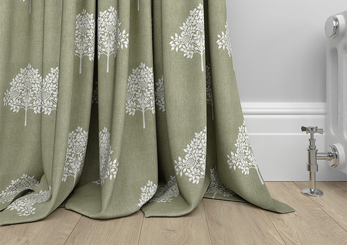 William Morris At Home Marigold Tree Embroidery, Nettle - Made to Measure Curtains - Image 6